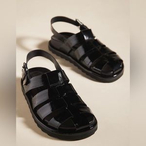 Anthropologie Vicenza Patent Fisherman Sandals